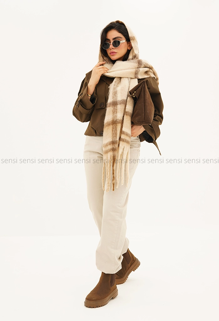 شلوار کتان نیم بگ کد1005225